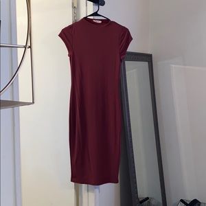 High neck midi dress